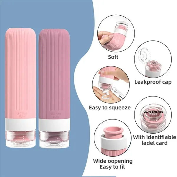 Travel Silicone Bottle Set Leakproof Toiletry Kit
