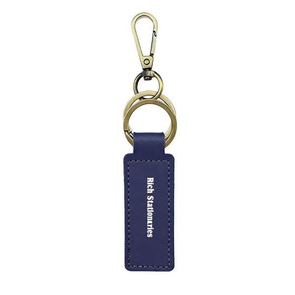 Promo PU Leather Car Keyring Custom Laser Engrave