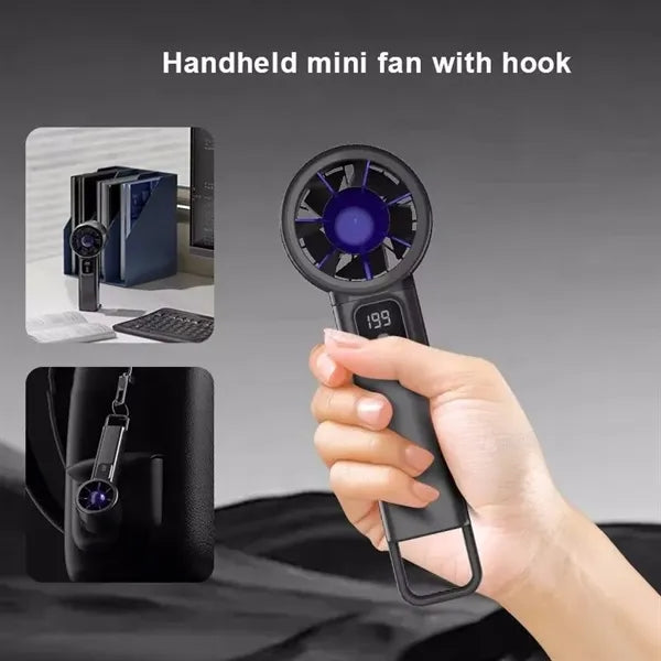 Foldable Handheld Mini Fan with LED