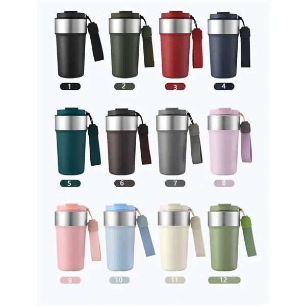 Portable 17oz Stainless Steel Straw Water Cup with Lid