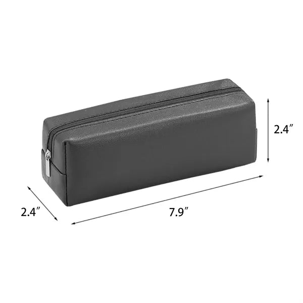 Large-Capacity PU Leather Pencil Case