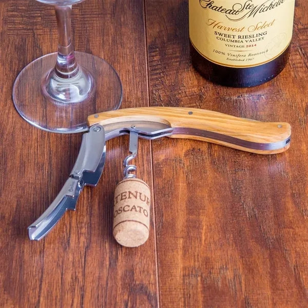 Professional Wood Handle Waiter's Corkscrew In Bamboo Box