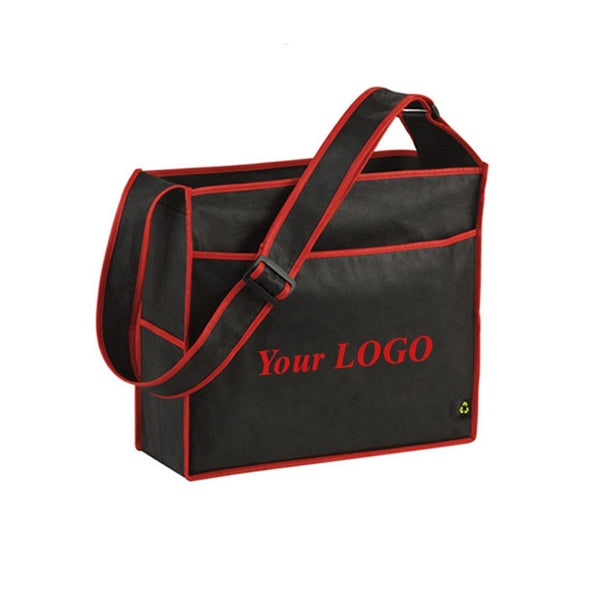 Exhibition Non-woven Recycled Shoulder Bag With Front And Si
