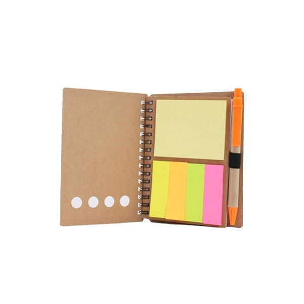 Kraft Note Book w/ Ballpen & Stickynote