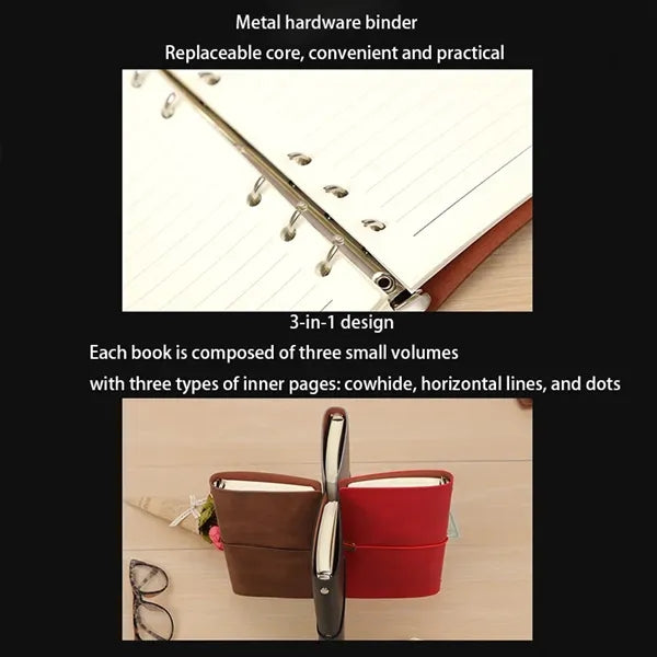 Vintage Leather Refillable Journal Notebook