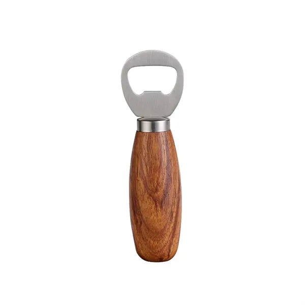 Multi-Uses Compact Wooden Handheld Beer Bottle Opener 4 Pce