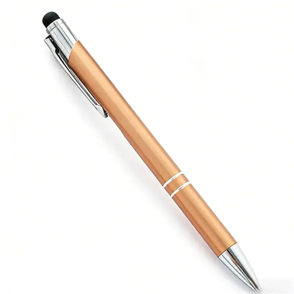 Click Action Ballpoint Pen with Stylus Top