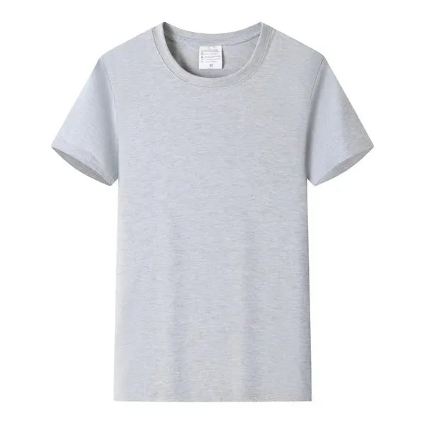 Combed Cotton T Shirt Crew Neck Short Sleeve