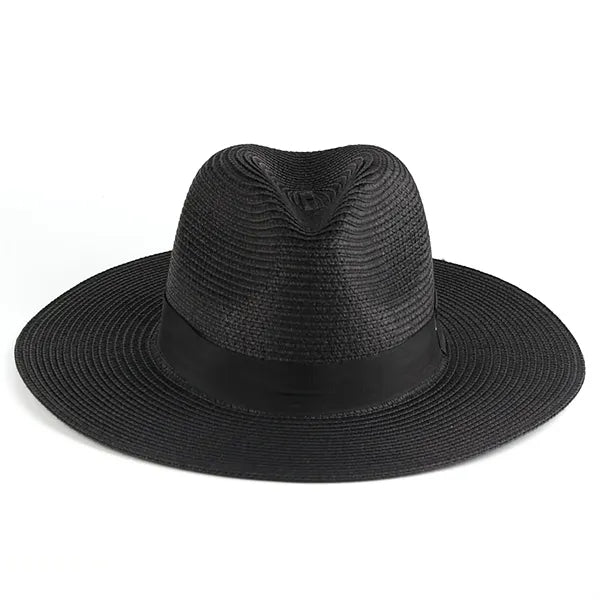 Unisex Wide Brimmed Woven Straw Hat