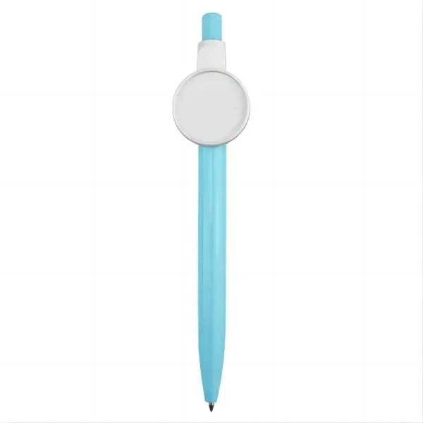 Round Badge Retractable Ballpoint Pen
