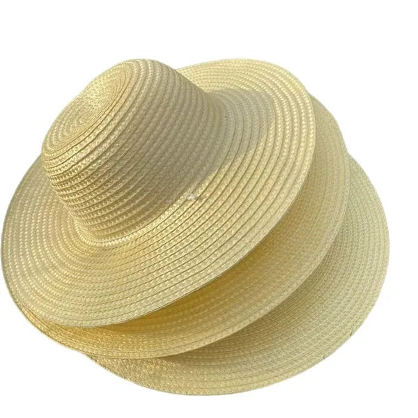 Wheat Straw Wide Brim Sun Hat for Outdoor & Beach