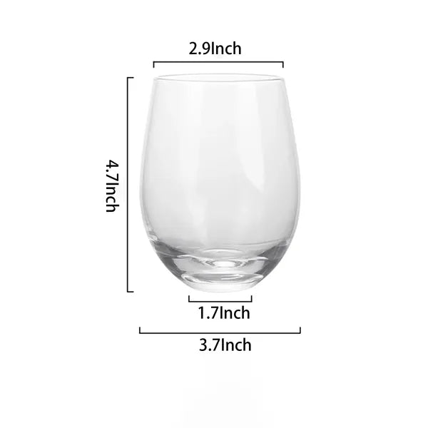 16 oz Stemless Wine Glasses
