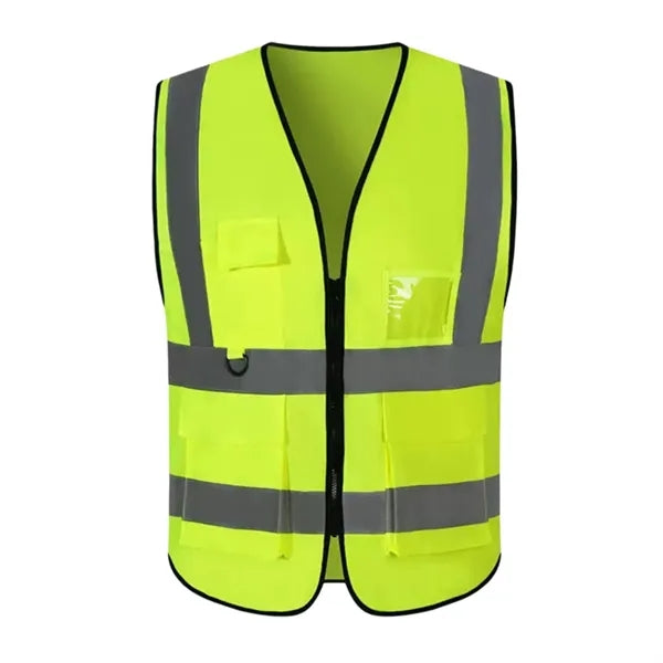 Hi-Vis Reflective Safety Vest Jacket with Zipper
