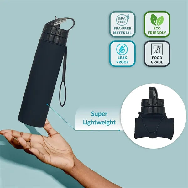 20oz Collapsible Silicone Water Bottle