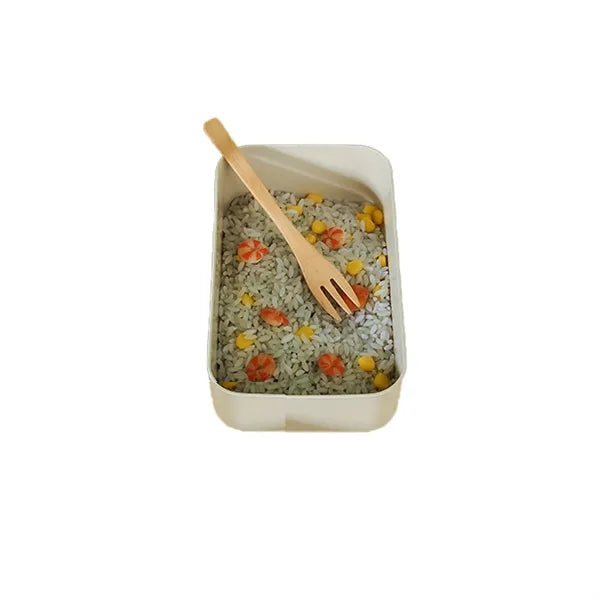 Wooden Lid Bento Box with Utensils