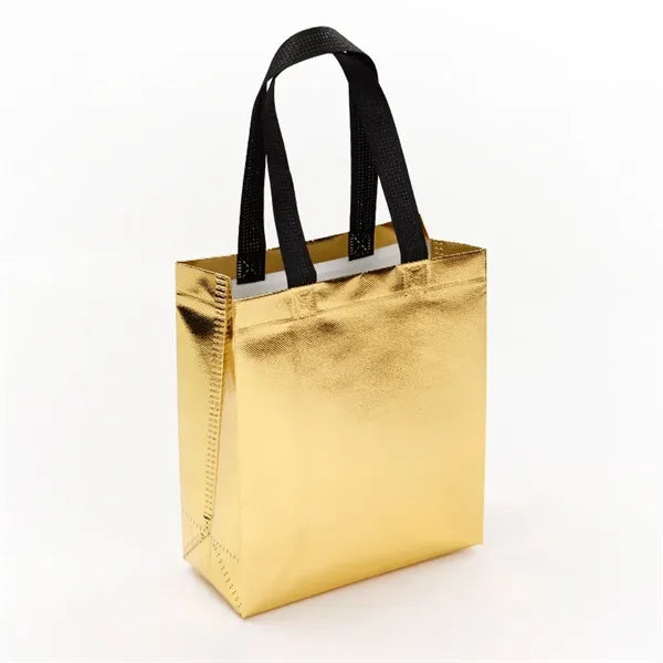 Metallic Laminated Custom Tote Bag - 12" x 13 3/4 x 5 1/2"