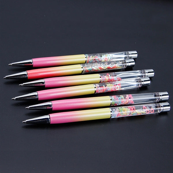 Glittery Metallic Oil Floating Ballpoint Pen