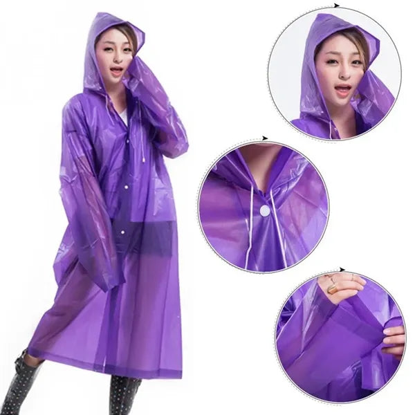 Packable Lightweight Rain Jacket With Hood