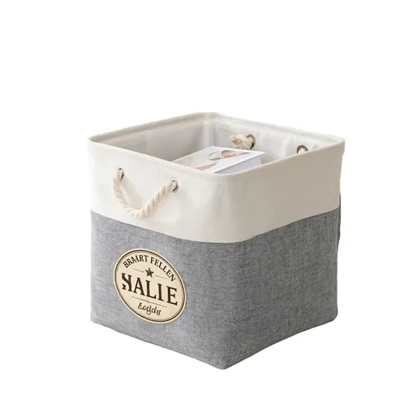 Logo Linen Storage Basket, Foldable & Portable