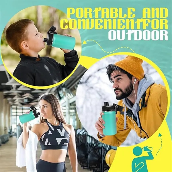12oz outdoor portable thermos sports bottle