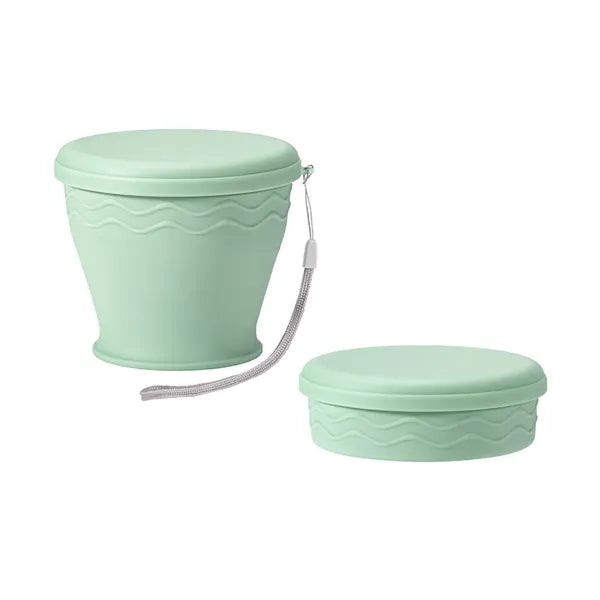 Collapsible Silicone Travel Cup with Lanyard