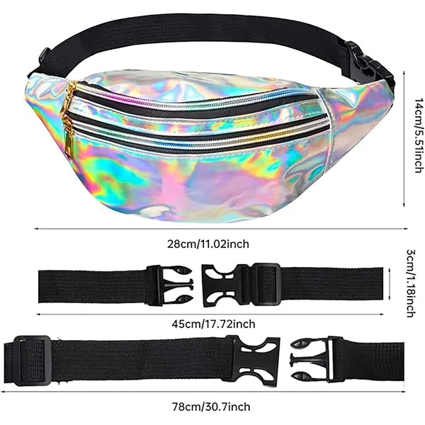 Holographic Waterproof Shiny Waist Bag