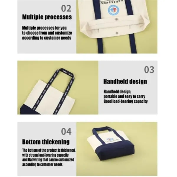 Portable Heavy Cotton Canvas Tote Bag