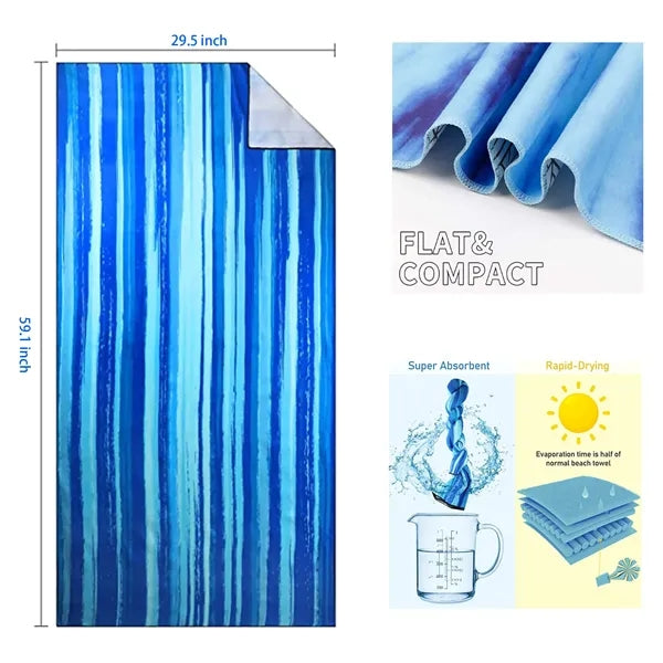 Micro Fiber Full Color Beach Sun Protection Towel
