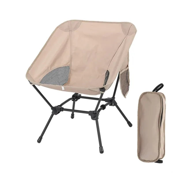 Breathable Foldable Camping Moon Chair with Pocket
