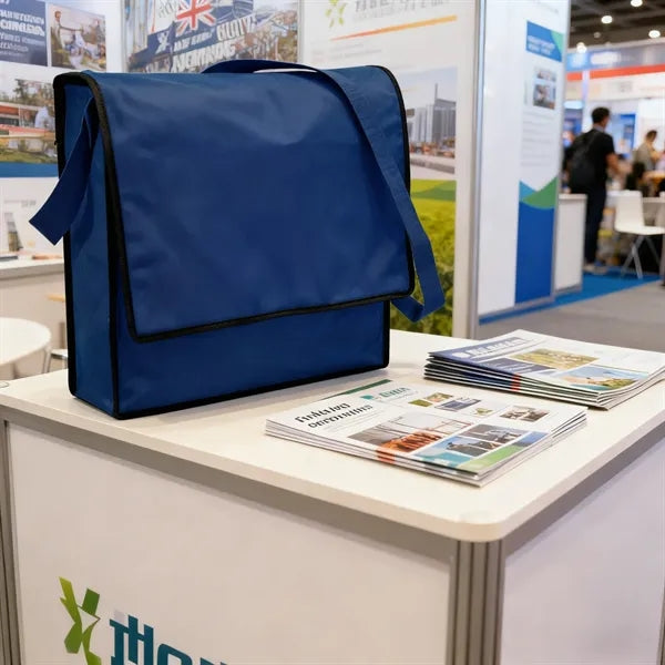 Horizontal Nonwoven Crossbody Bag with Flap Top