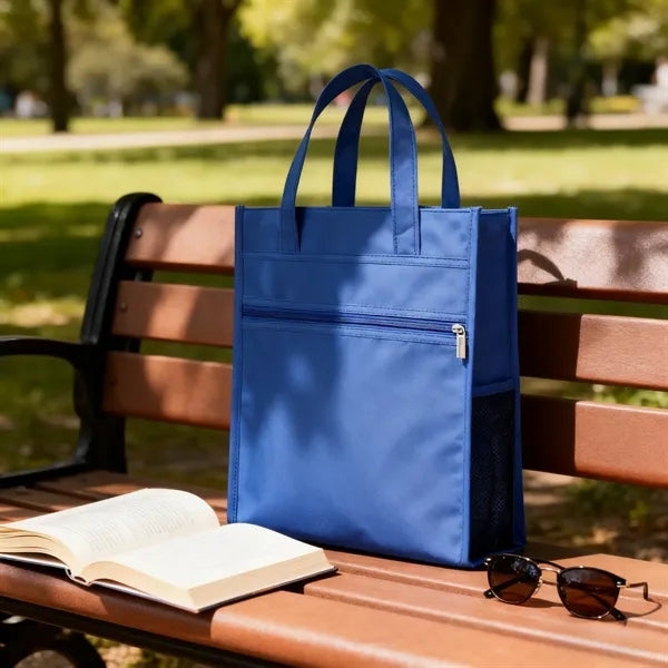 Waterproof Portable Oxford File Tote Bag with Handle Zipper
