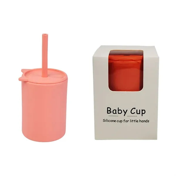 Silicone Kids Cup Cat Straw Toddler Leakproof Drop Proof