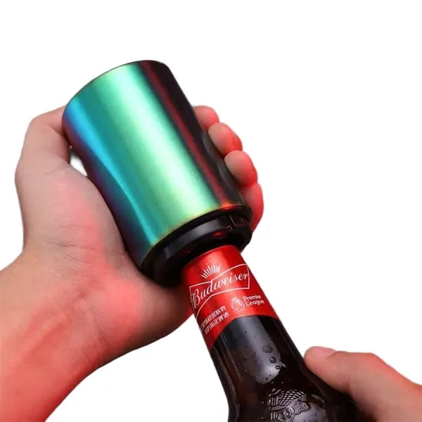 Logo Multi-color Stainless Steel Press Bottle Opener