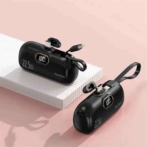 5000mAh Mini Power Bank with charging cable