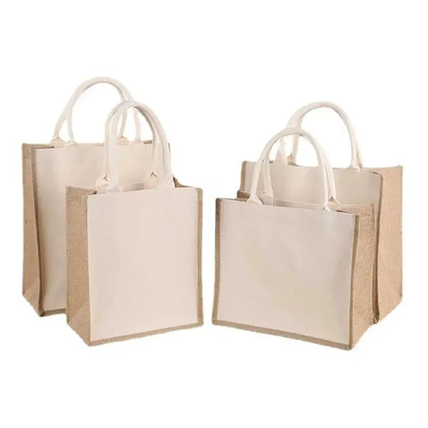 Linen Tote Bags with Edge-to-Edge Printing p