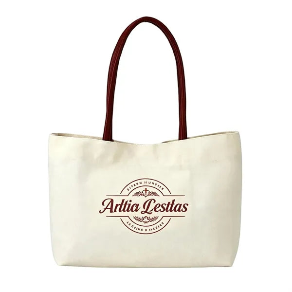 Logo Large Capacity Eco Canvas Tote Shopping Bag