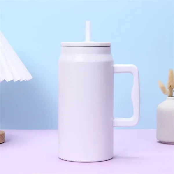 50oz Insulated Tumbler with Handle and Straw