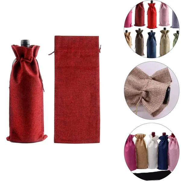 Eco-Friendly Linen Wine Carrier