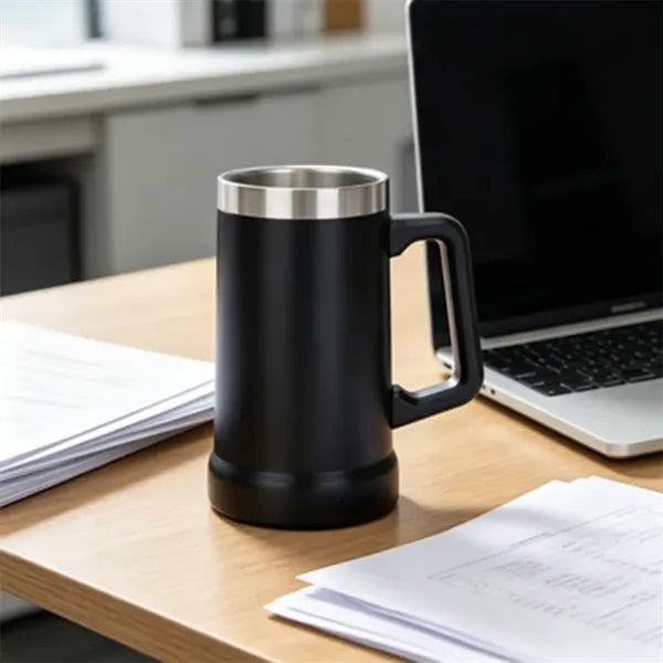 24 oz Stainless Steel Beer Mug With Handle
