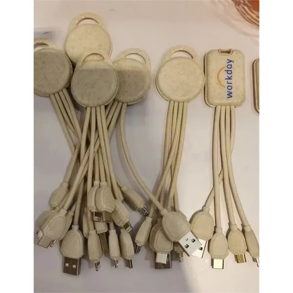 Eco Wheat Straw 4 in 1 Charging Cable