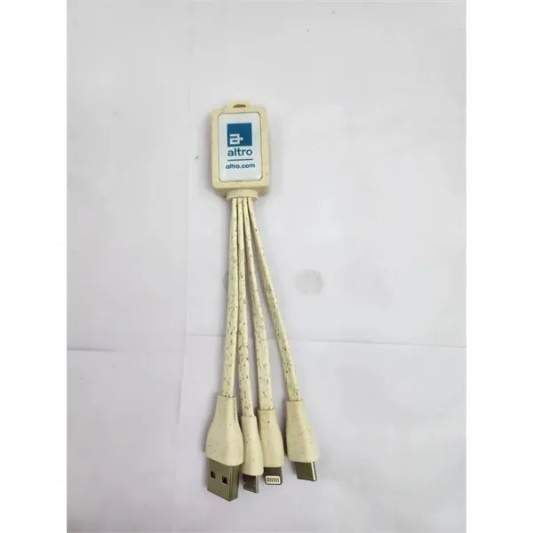 Eco Wheat Straw 4 in 1 Charging Cable