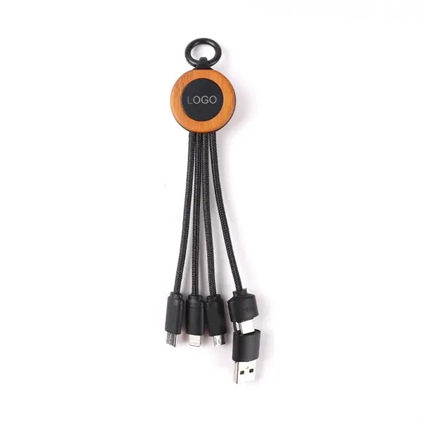 Bamboo Light-Up Logo Charging Cable