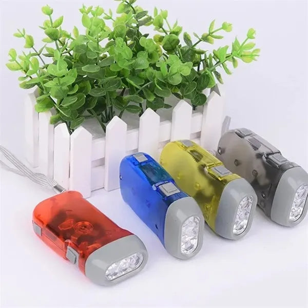 Hand Press Emergency Generator Flashlight