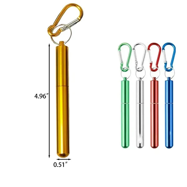 Portable Telescoping Drink Straw Set