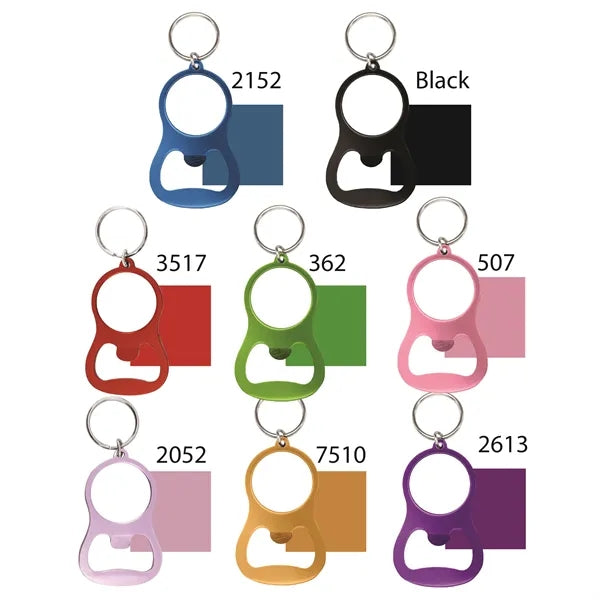 Colorful Aluminum Bottle Opener w/ Key Ring