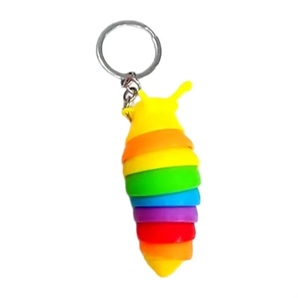 Caterpillar Squeeze Fidget Keychain