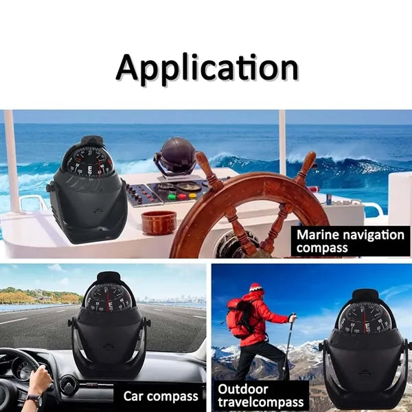 Navigation marine car boat dashboard compass with light