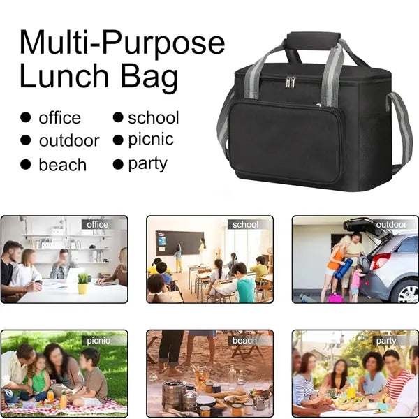 Office picnic large collapsible cooler insulated lunch bag