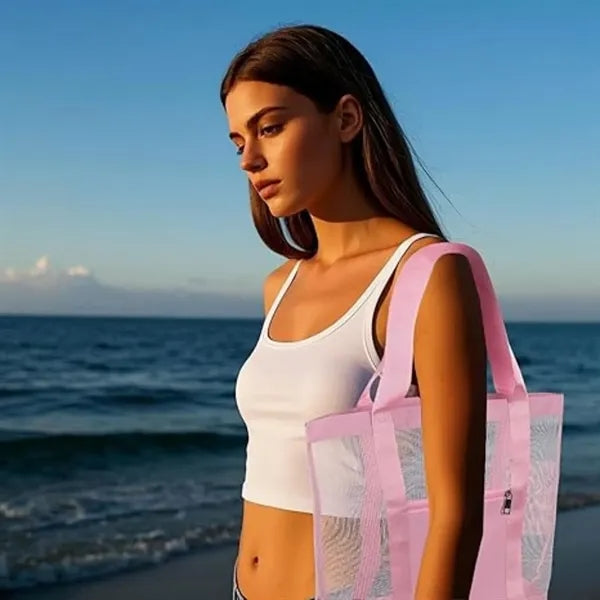 Travel Waterproof Mesh Beach Pool Tote Bag