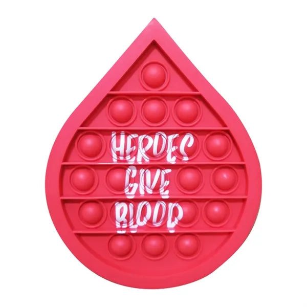 Pop It Fidget Toy - Tear Drop Shaped Full color